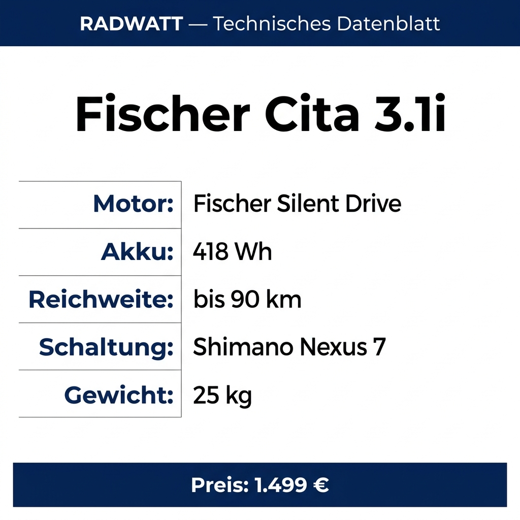 Fischer Cita 3.1i – Technisches Datenblatt