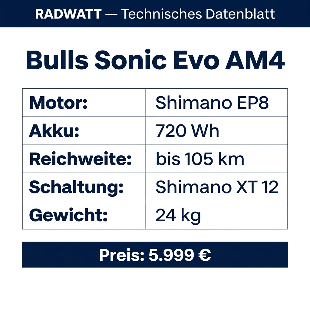 Bulls Sonic Evo AM4 – Technisches Datenblatt