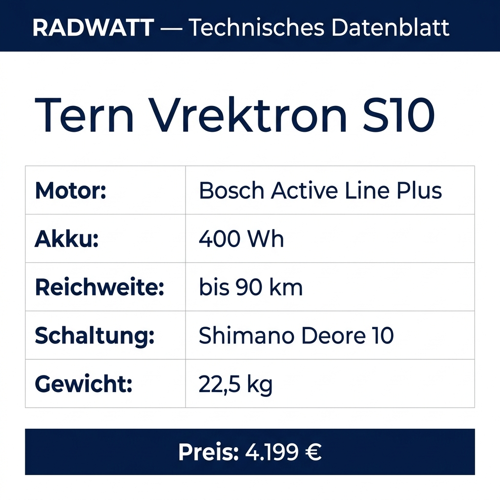 Tern Vektron S10 – Technisches Datenblatt